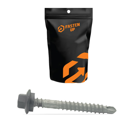 Woodland Grey Roofing Zip Screws M6.2 11x50mm - Pack 100