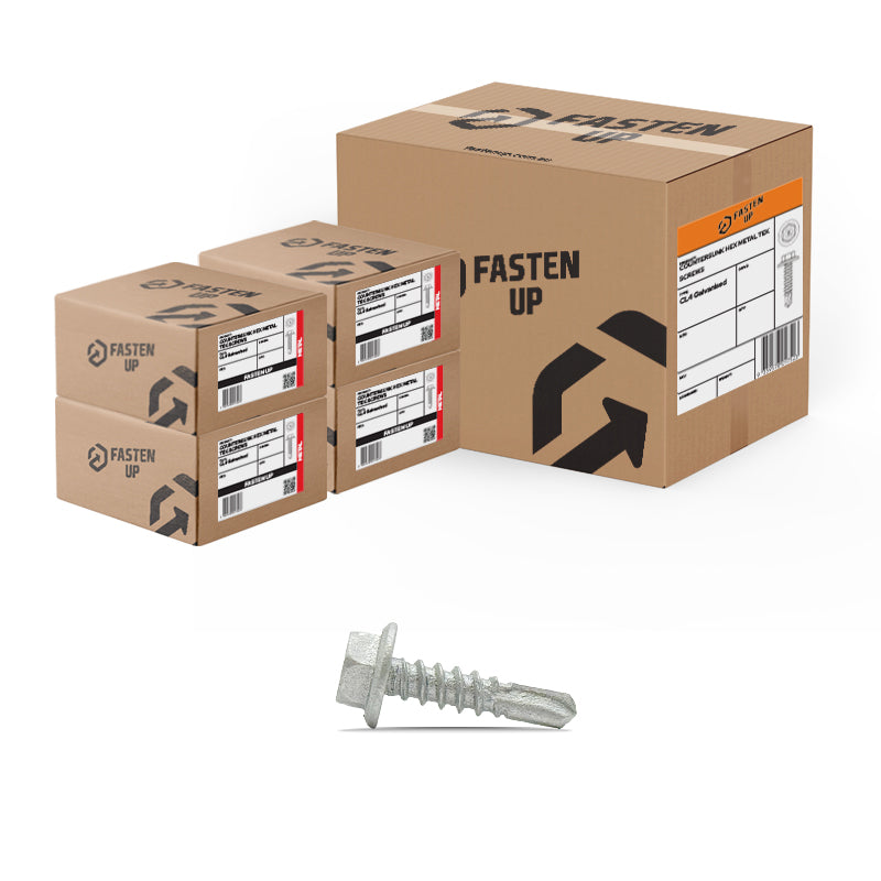 10G x 16mm Hex Metal Tek Screws GAL - Carton 2000