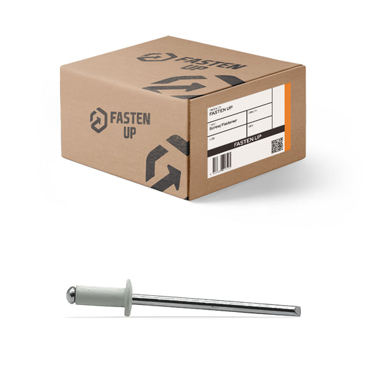 #43 Dome Head Rivet - Dover White - Box 1000