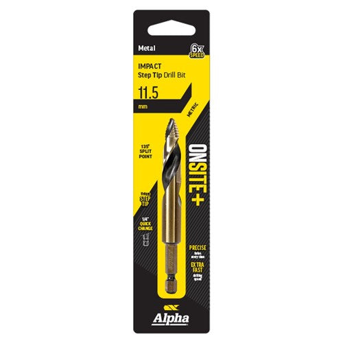Alpha Onsite Plus Impact Step Tip Drill Bit 11.5mm