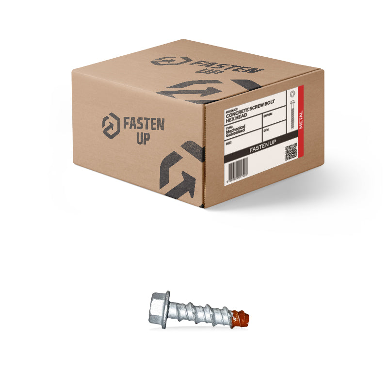 Screw Bolt Contractor Gal 6 x 30mm - Pack 10