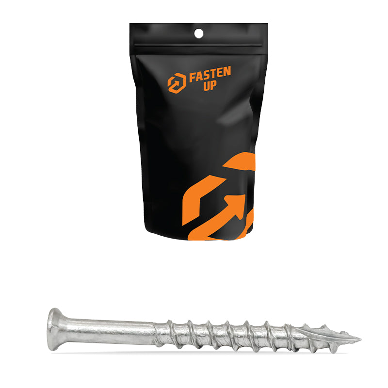 8G x 50mm Trimhead 304 Stainless Decking Screws - Pack 100