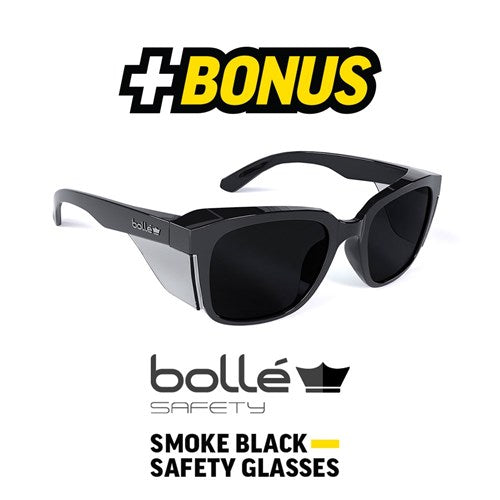Alpha x Bolle SLAB | 125x1.0mm Silver Series Cutting Disc x100 | Bonus Bolle Safety Glasses
