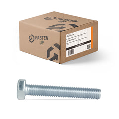 M10 x 30mm Hex Bolts Full Thread Zinc - Box 100