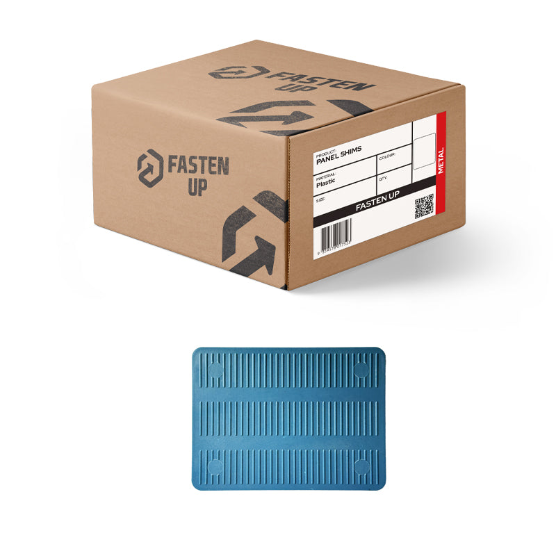 Plastic Packing Shims - Panel Shim Half - 75 x 2mm - Blue - Pack 100