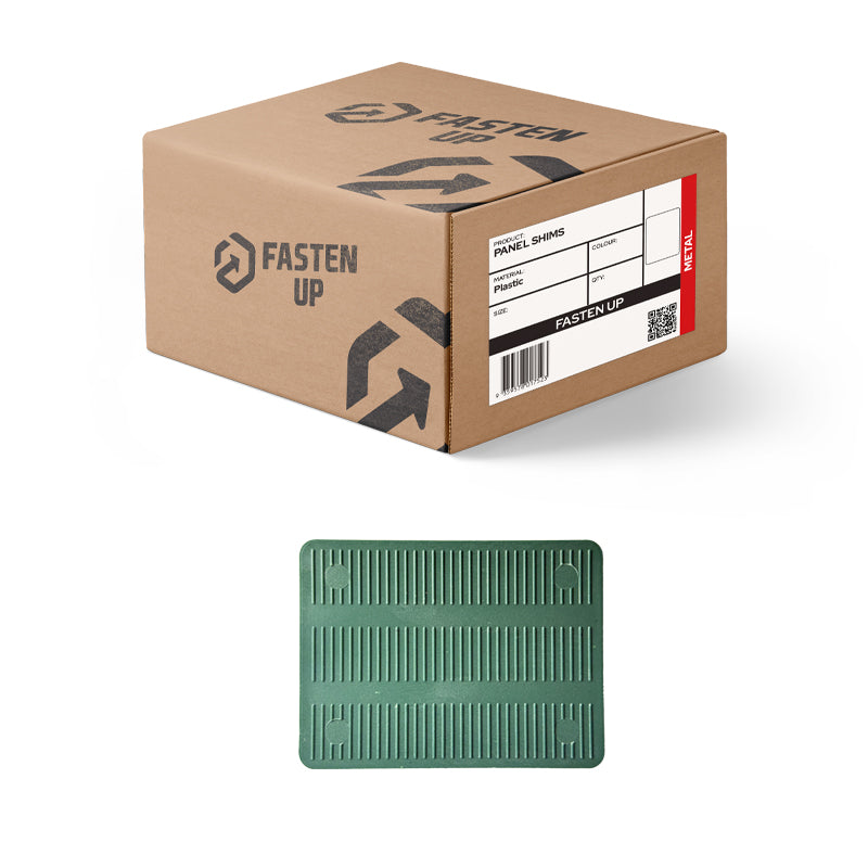 Plastic Packing Shims - Panel Shim Half - 75 x 3mm - Green - Pack 100