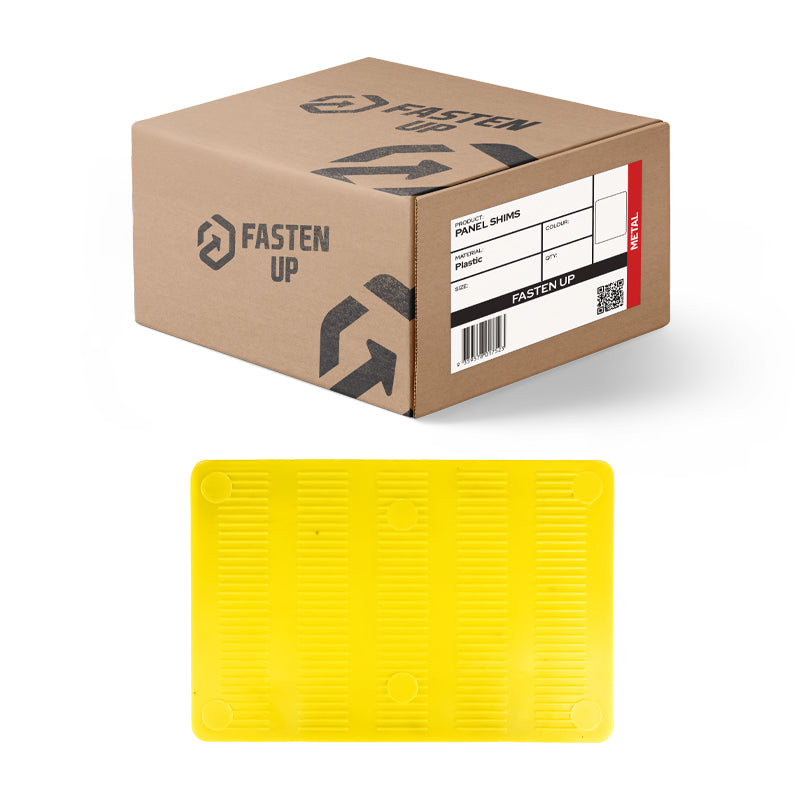 Plastic Packing Shims - Panel Shim Concrete Full - 150 x 5mm - Yellow - Pack 50