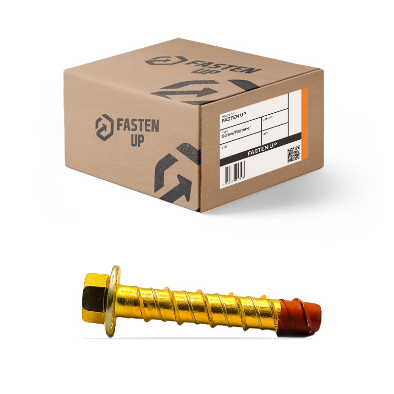 Screw Bolt Contractor Zinc 6 x 75mm - Box 50