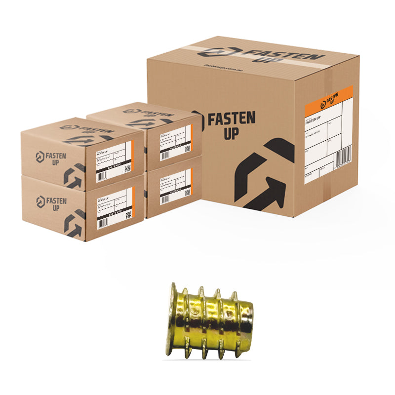 Timber Insert Nuts M8 x 15mm Zinc - Carton 400