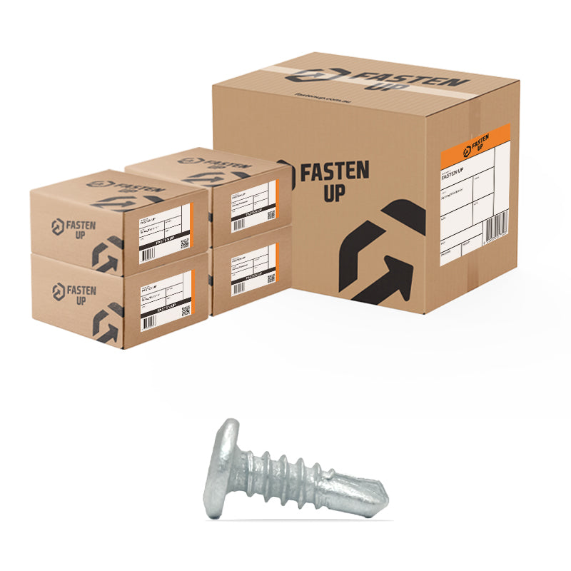 10G x 50mm Wafer Head Metal Tek GAL - Carton 2000