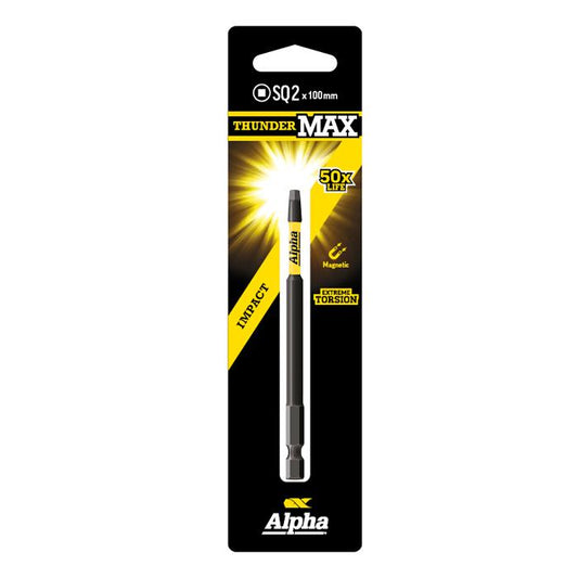 ThunderMax SQ2 x 100mm Impact Power Bit