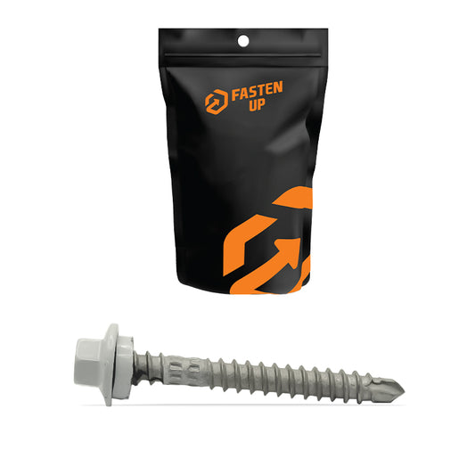 Shale Grey Roofing Zip Screws M6.2 11x50mm - Pack 100