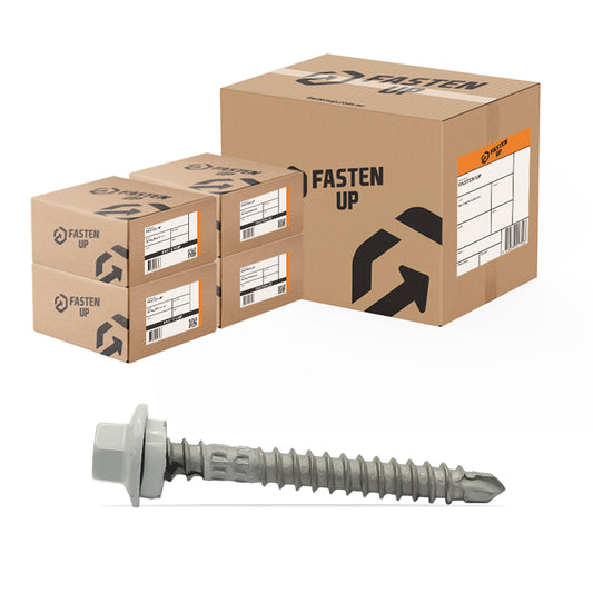 Colorbond Roofing Zip Screws - Shale Grey - 11g x 50mm - Carton 1000