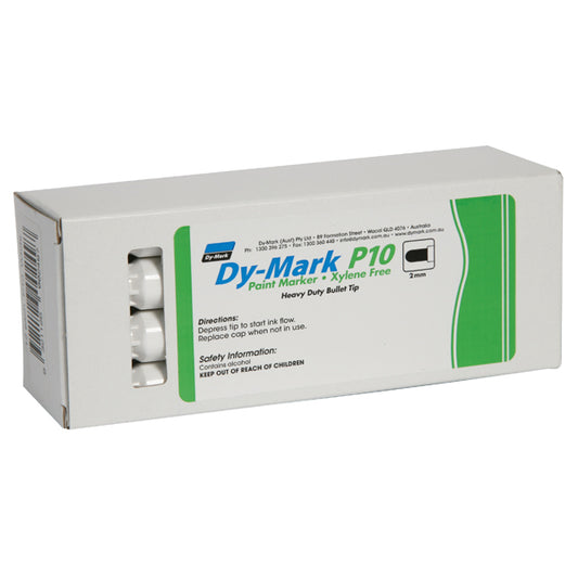 Dy-Mark P10 Paint Marker - White - Box of 12