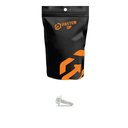 10G x 16mm Hex Metal Tek Screws GAL - Pack 100