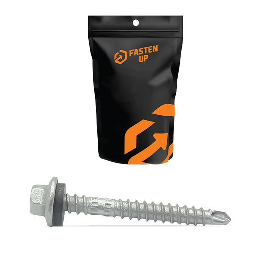 Plain Roofing Zip Screws M6.2 11x50mm - Pack 100