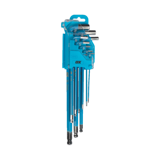 OX Pro Hex Allen Key Long 9pc Set