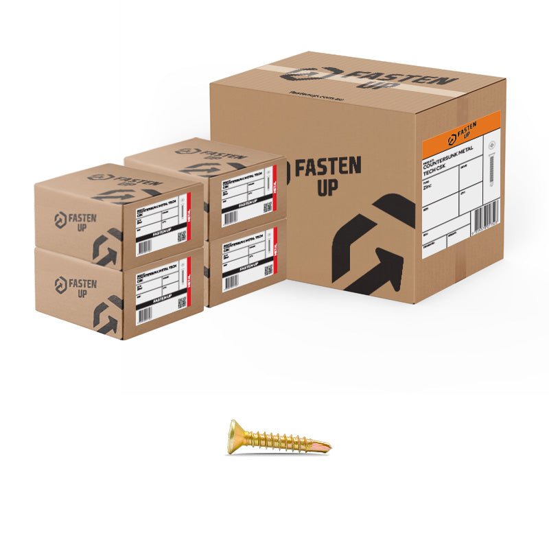 6G x 20mm Metal Tek CSK Zinc Plate - Carton 2000