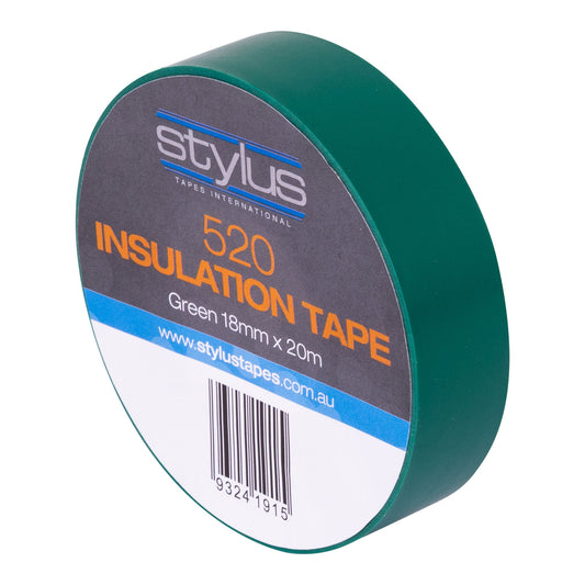 Stylus 520 Electrical Insulation - Green Tape - 18mm x 20m
