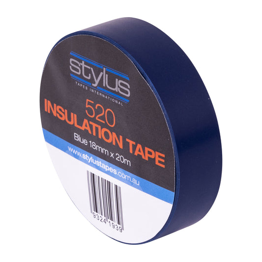 Stylus 520 Electrical Insulation - Blue Tape - 18mm x 20m