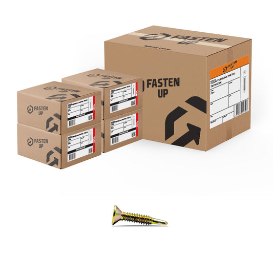 10G x 25mm Metal Tek CSK Zinc Plate -  Carton 2000