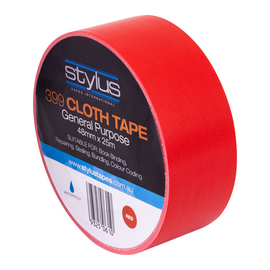 Stylus 399 Multi Purpose (NR) Cloth Tape Red 48mm x 25m