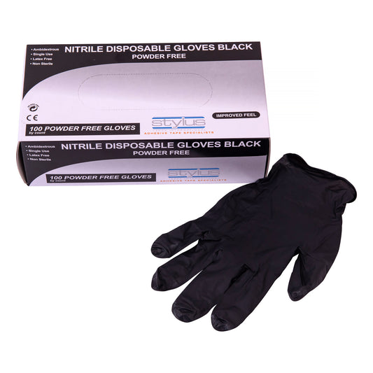 Black Nitrile Glove - 100 Pack - Medium