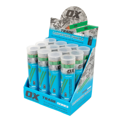 OX Trade Hard Green Carpenters Pencils - 10 pack