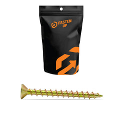 10G x 100mm Chipboard Woodscrews PH2 Countersunk Zinc - Pack 100