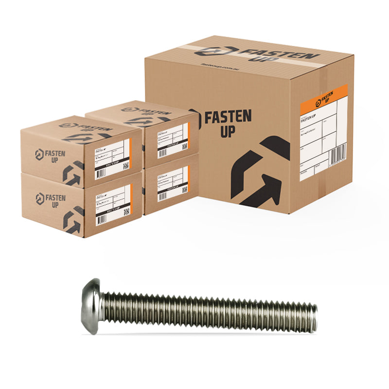 M4 x 25mm Button Socket Screws 304 - Carton 400