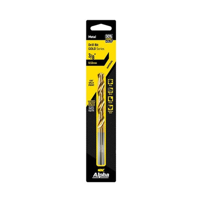 Alpha 3/8in (9.53mm) Jobber Drill Bit  - Gold Series