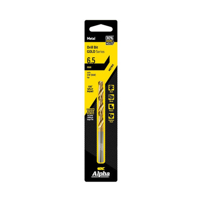 Alpha 6.5mm Jobber Drill Bit  - Gold Series