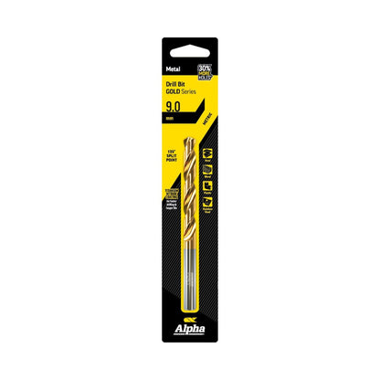 Alpha 9mm Jobber Drill Bit  - Gold Series