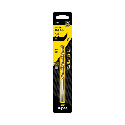 Alpha 9.5mm Jobber Drill Bit  - Gold Series