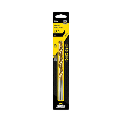 Alpha 12mm Jobber Drill Bit  - Gold Series