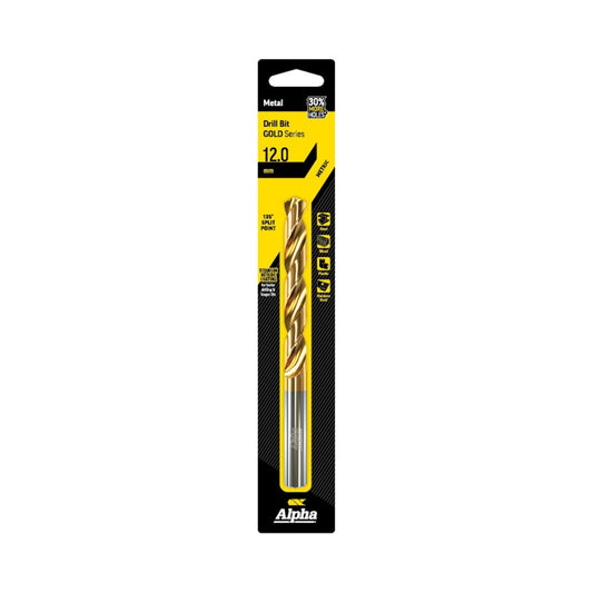Alpha 12mm Jobber Drill Bit  - Gold Series