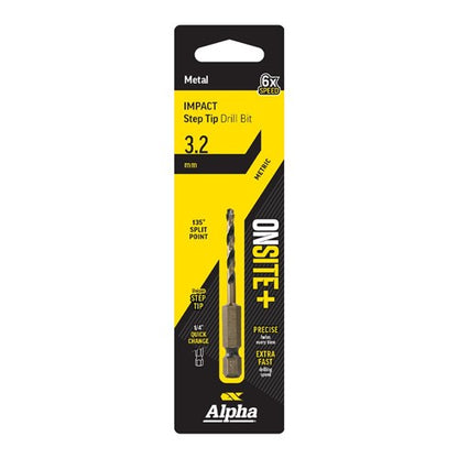 Alpha Onsite Plus Impact Step Tip Drill Bit 3.2mm