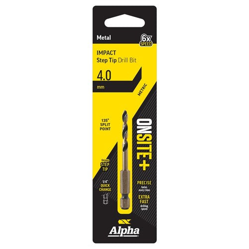 Alpha Onsite Plus Impact Step Tip Drill Bit 4.0mm