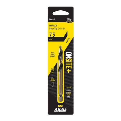 Alpha Onsite Plus Impact Step Tip Drill Bit 7.5mm