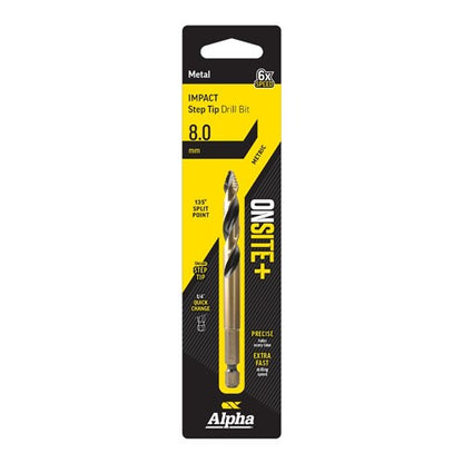 Alpha Onsite Plus Impact Step Tip Drill Bit 8.0mm