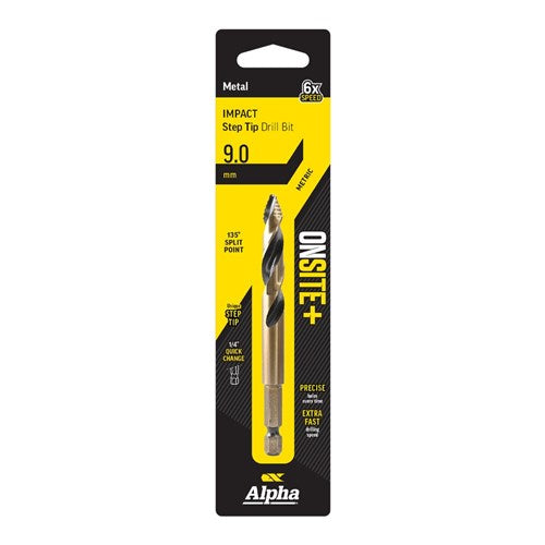 Alpha Onsite Plus Impact Step Tip Drill Bit 9.0mm