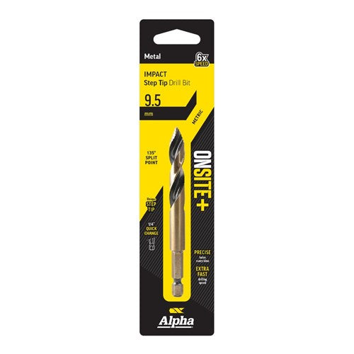 Alpha Onsite Plus Impact Step Tip Drill Bit 9.5mm