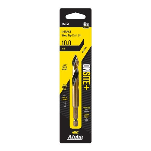 Alpha Onsite Plus Impact Step Tip Drill Bit 10.0mm