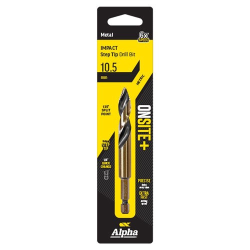 Alpha Onsite Plus Impact Step Tip Drill Bit 10.5mm