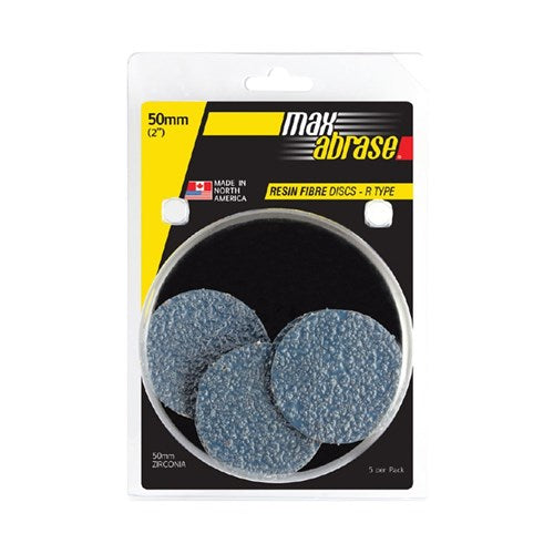 Alpha R Type Resin Fibre Disc 50mm Z36 Grit Zirconia - Pack 5