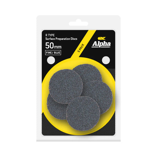 Alpha R Type Surface Prep Disc 50mm Fine / Blue - Pack 5