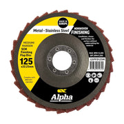 Alpha Flap Disc Surface Finishing 125mm Medium Maroon SCM- Each