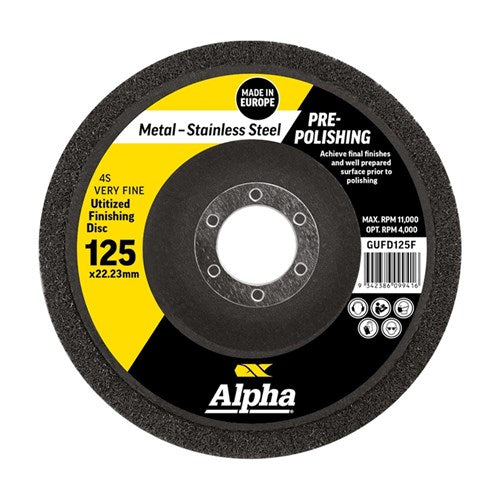 Alpha Unitized Finishing Disc 125mm 4S Very Fine - Each