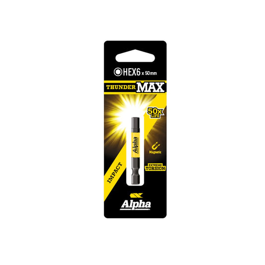 ThunderMax HEX6 x 50mm Impact Power Bit