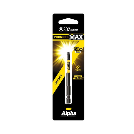ThunderMax SQ2 x 75mm Impact Power Bit